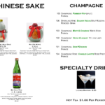 Tropical Chinese Miami Regular drinks menu